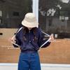 Wide Brim Bow Bucket Hat Solid Color Summer Sun Hat Simple Sunscreen Fisherman Hat  Camping