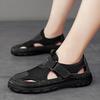 Outdoor Trendy Sandals Summer Mesh Hollow Casual High Quality Handmade Breathable Casual Shoes Summer Thick Bottom Men's Large