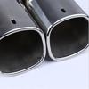 Kulatý tlumič výfuku do auta Konec výfuku z nerezové oceli 1 až 2 Duální trubka s chromovaným lemem upravené zadní hrdlo auta