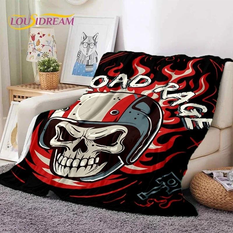 Motocross Modern retro Motorcycle Soft Flannel Blanket for Bed Bedroom Sofa Picnic,Throw Blanket for Cover Outdoors Leisure Gift