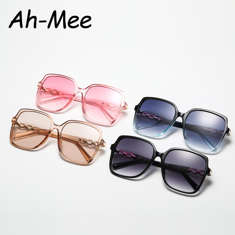 Latest Stylish Square Trend Sunglasses Female Big Frames Colorful Sun Eyeglasses Women Gradient Oculos Shades Ladies Eyewear