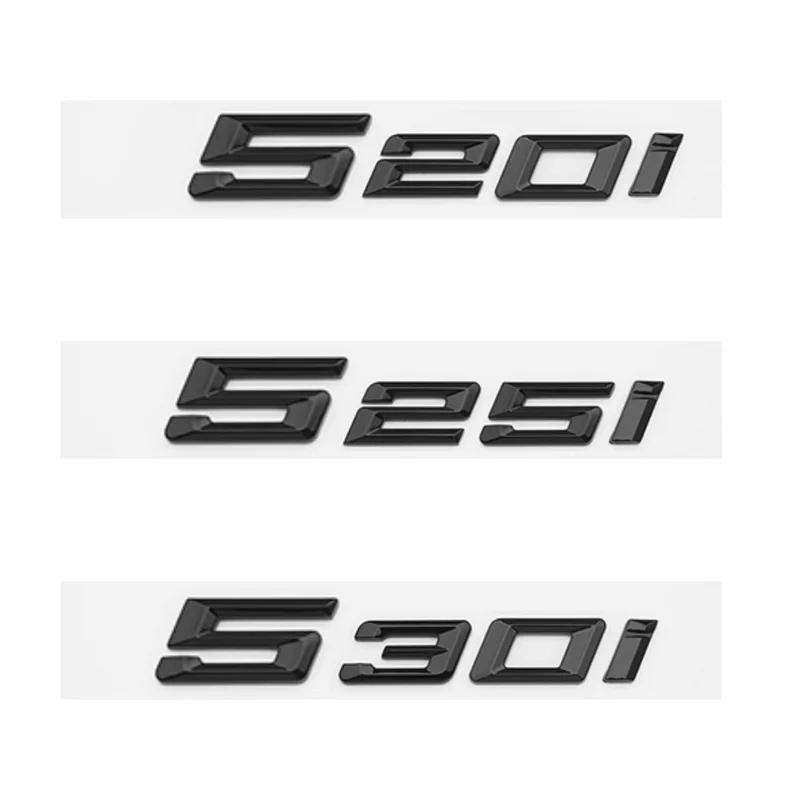 New Glossy Black Chrome Silver 3D Letters Numbers 520i 525i 530i Emblem for BMW Car Trunk Sticker Accessories PS9