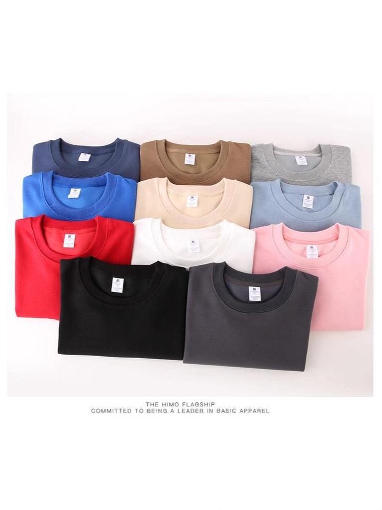 Unisex Heavyweight Cotton Blend Long Sleeve Crew Neck Sweatshirt