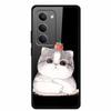 Glas-Rückseite für Xiaomi Redmi 15 4G Cartoon Niedlich Weicher Stoßfänger Harte Gehärtete Glas Hülle für Xiaomi Redmi 15 5G Hülle 6,9" Schale