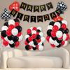 Black Casino Theme Party Decorations Red Balloon Garland Arch Poker Foil Balloons  Men