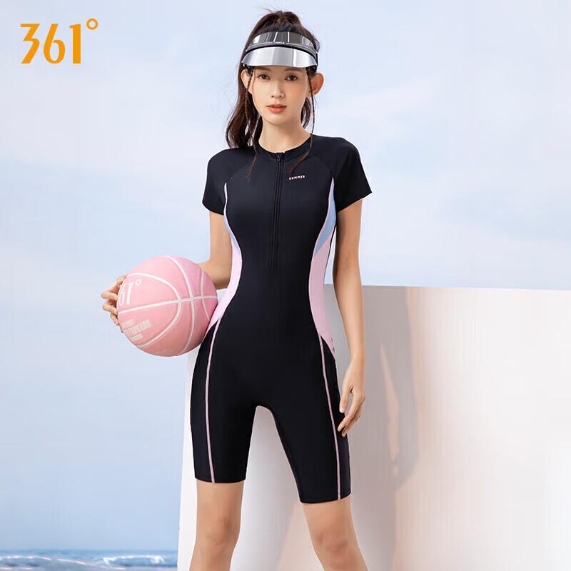 361° Women's Conservative One-Piece Flat Shorts Swimsuit