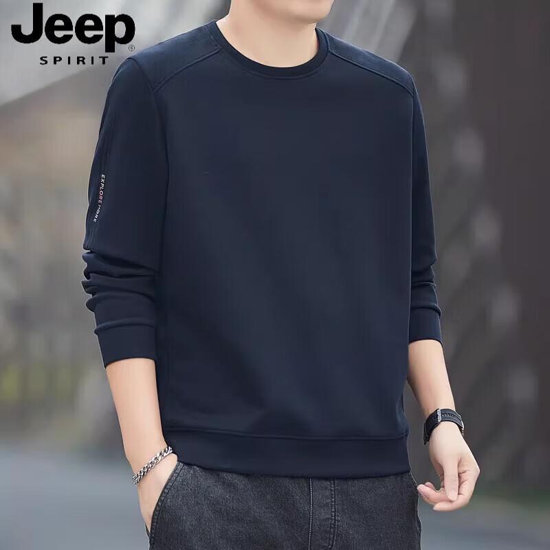 JEEP SPIRIT Men's Casual Round Neck Sweatshirt
