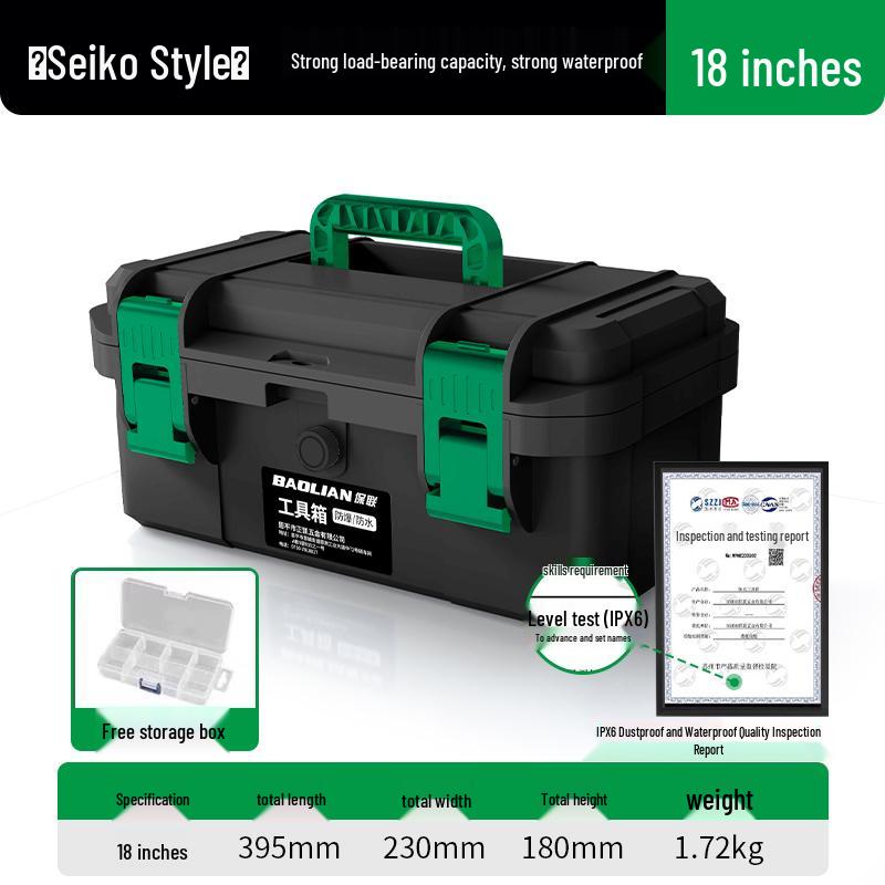 Industrial-Grade Waterproof Multi-Functional Tool & Storage Box for Household and Vehicle Maintenance