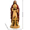 Garden Jesus Mary Statue Light Decorative Resin Sculpture With Solar Lighted Flower Holy Mother Mary Statue Christian Decor