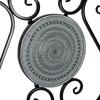Chaise de jardin Trumpington - 92 x 50 x 39 cm - Motif mosaïque en Métal - Noir et gris - Versa