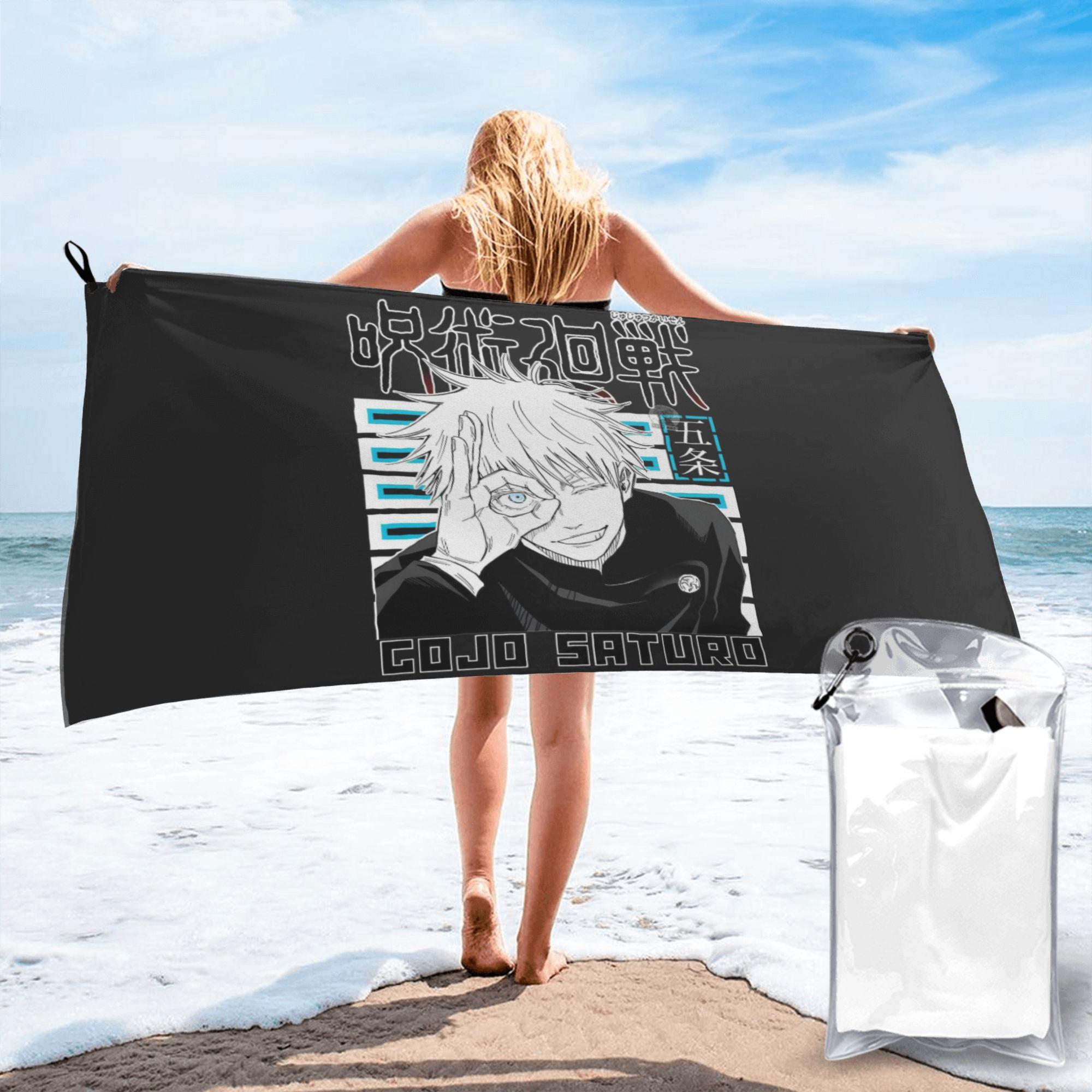 Textilien Jujutsu Kaisen Beach Towel Soft Microfiber Quick Dry Absorbent Quick Towels For Swimming