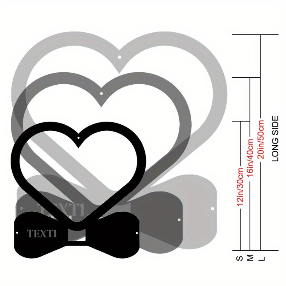 

Personalizable Heart Wall Art Wedding Anniversary Home Gift Hanging Metal Sign Sculpture S