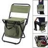 Portable Folding Chair with Insulated Storage Bag and Backrest for Outdoor Camping and Fishing Activities
