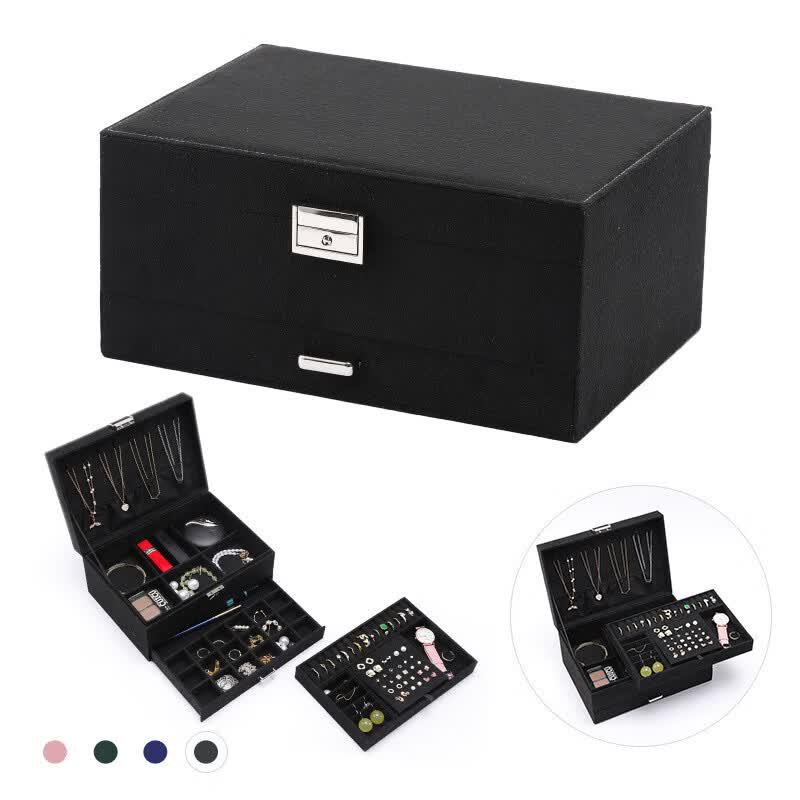 Handun Suede 3-Tier Drawer Jewelry Box