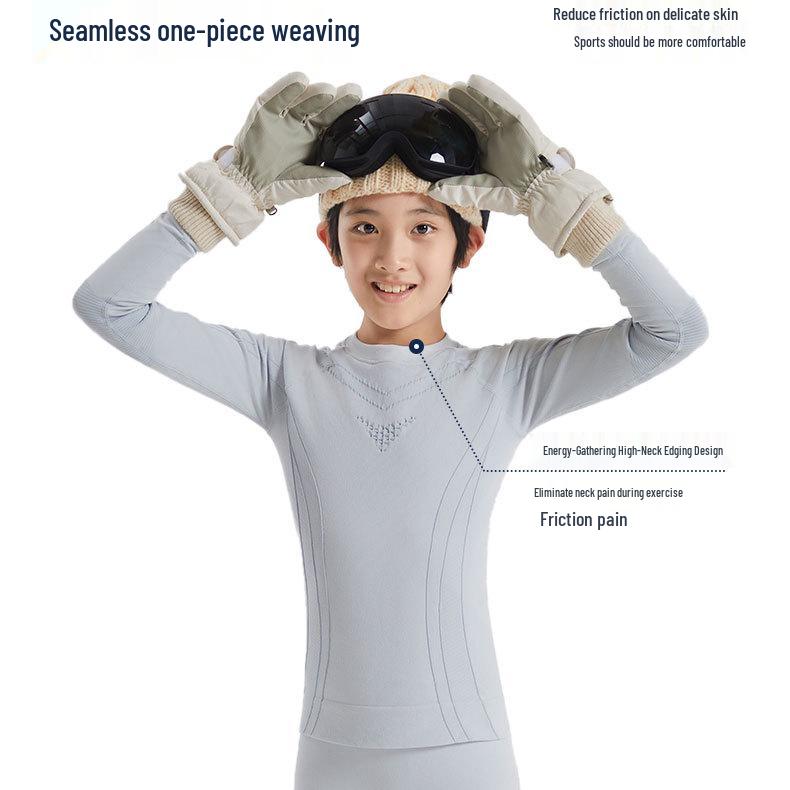 Kids' Quick-Dry Ski Base Layer: Warm, Moisture-Wicking Sports Suit for Boys & Girls