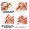 New 200pc French Nail Phototherapy Extended Nail Art Supplies, Gold Square Finger Paper Holder, Nail Patch Special Tool