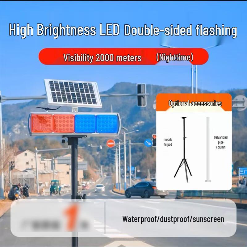 Black Scorpion Solar LED Road Warning Strobe Light