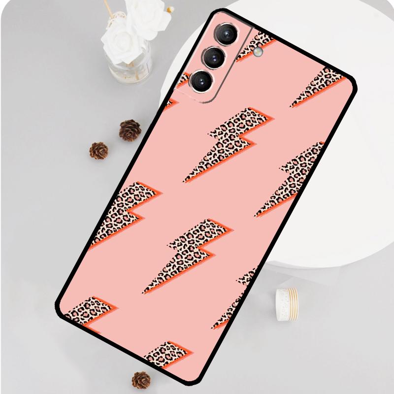 Boho Botanical Leaf Cow Cactus Case For Samsung Galaxy S23 FE S20 S21 S22 Ultra S8 S9 S10 Plus Note 10 20 Ultra Soft Cover