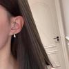 Simple Geometric Frosted Earrings Female Cold Wind Temperament Earring Buckle Niche Hundred with Earrings Affordable Dainty Earrings Daily Wear