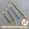 2Pcs Solid Brass Vintage Cabin Hook Eye Latch Wind-Proof Lock Shed Window Safety Stopper Silent Holder Hasp Bamboo