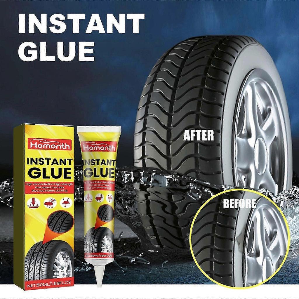 Instant Tire Repair Glue - Fast Curing, Waterproof Adhesive for Car, Motorcycle & Bicycle Cracks & Scratches, 50ml - Strong, Durable, Easy to Use