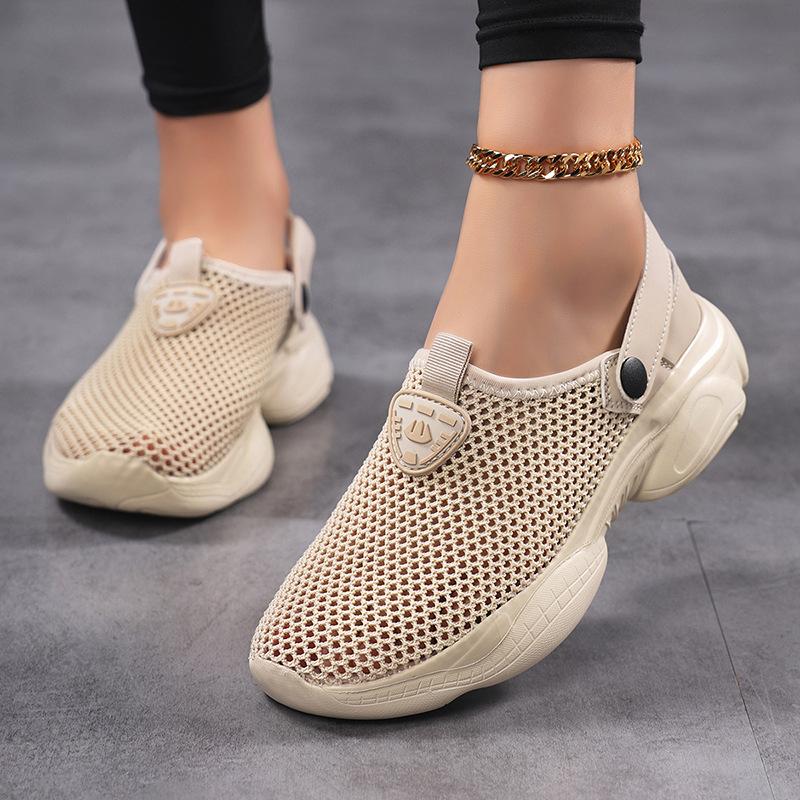 Fashion Women Summer Wear Anti-Slip Thick-Soled High-Flying Woven Head Slippers Thin Breathable Light Casual Sports Sandals Fashionable