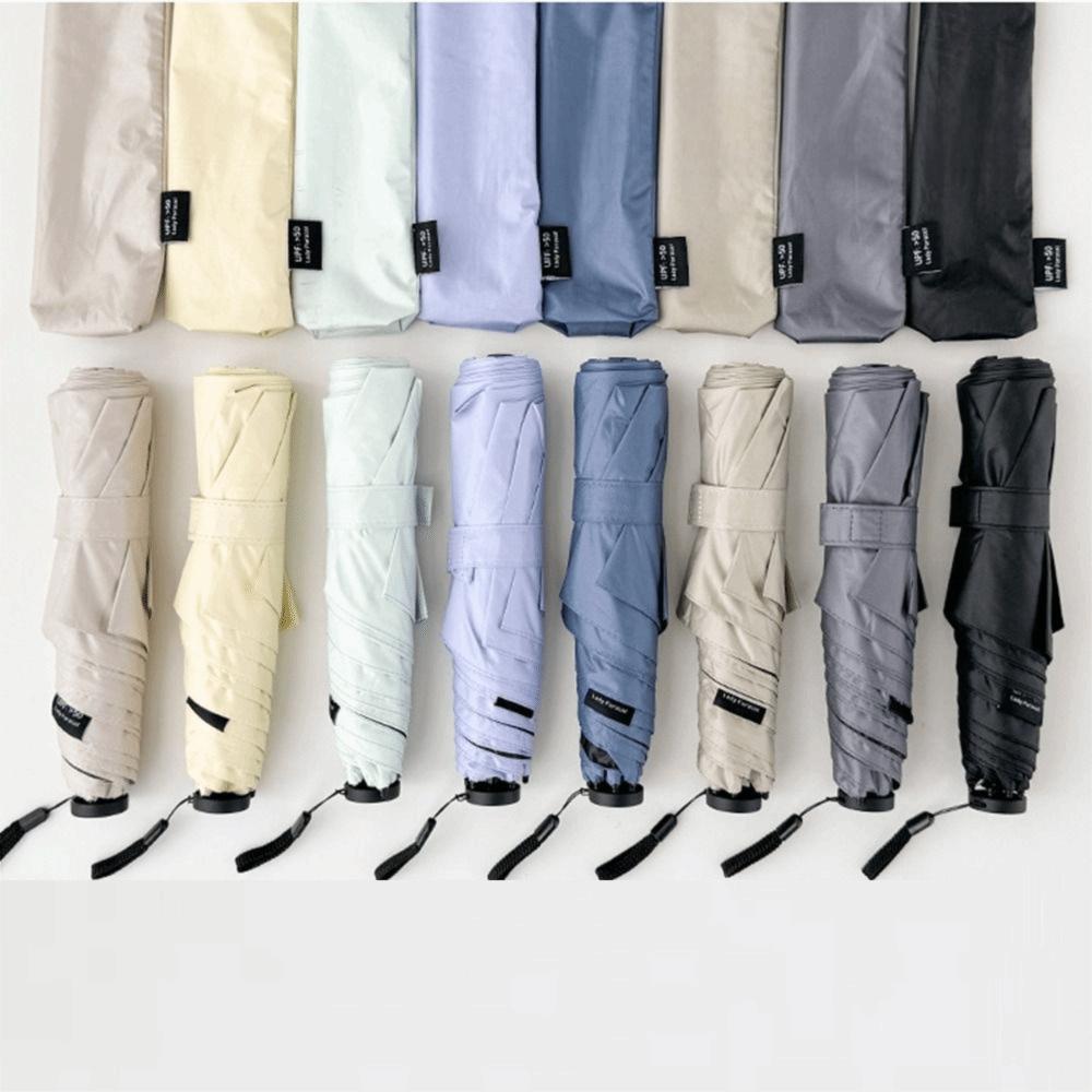 Compact Folding Ultra-Light Umbrella UV Protection Portable Parasol Sunshade Umbrella Rainy Season