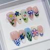 Handmade 3D French Style Multi-color Wearable Nail Tips