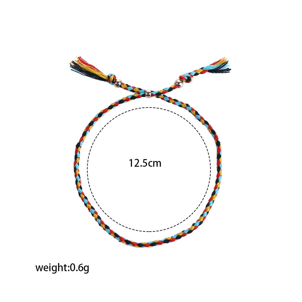 Women Copper Bead Girls Gift Fashion Accessories Polyester Thread Braid Hand Rope Woven Bracelet