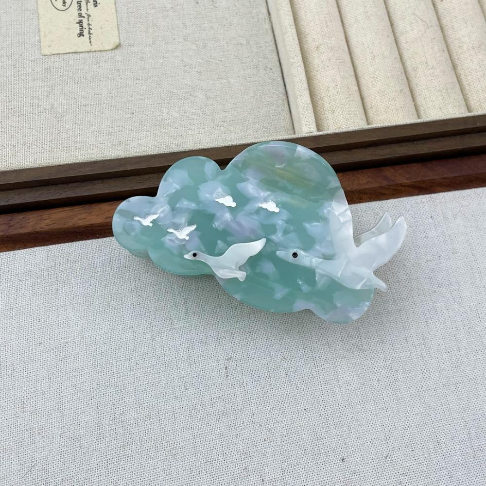 Headwear Cartoon Animal Hair Clip Puppy Geometry Shark Clip Funny Bear Acetate Hair Claw  Female