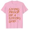 Unisex Summer Live Proof of A Loving God Print Y2k Tshirt Unisex Religious Christian Cross Jesus Short Sleeved Tees Loose Tops