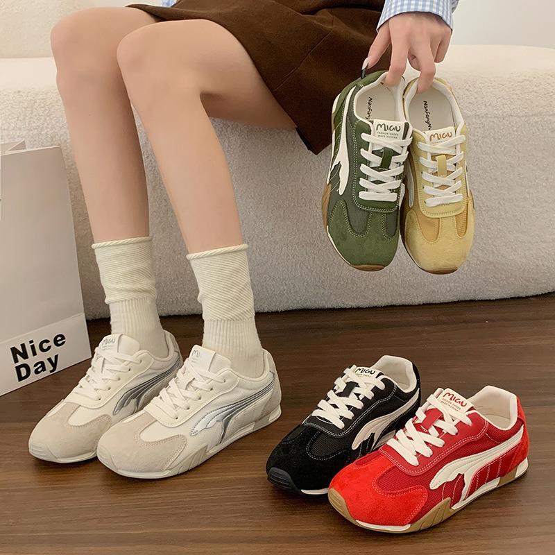Spring and autumn new Forrest Gump shoes lace-up breathable mesh casual women's shoes outdoor running shoes Korean version single shoes