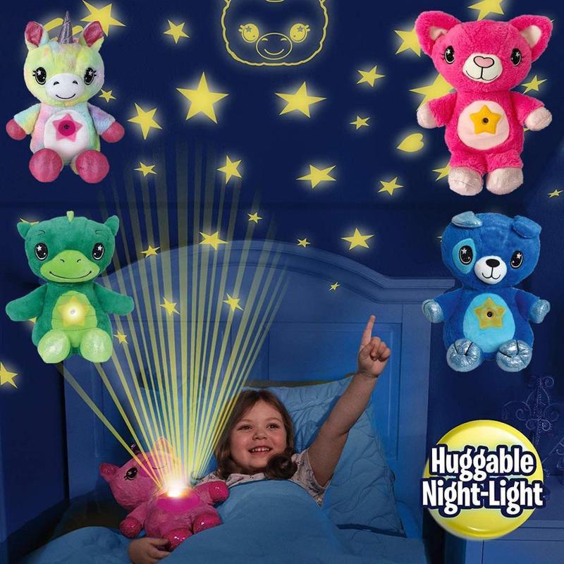 Star Belly Dream Lites Pelúcia Estrelada Animal de Pelúcia Projetor Lâmpada Para Sono Calmante