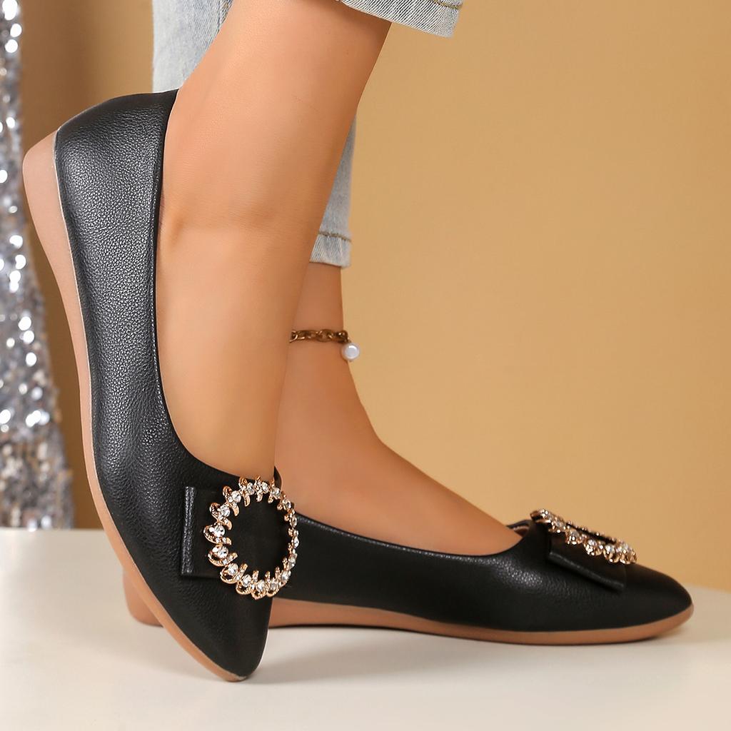 Fashion Plus Size Women Flats Casual Daily Walking Sneakers Slip on High Quality Flat Shoes Women Outdoor Crystal Soft Bottom Loafers