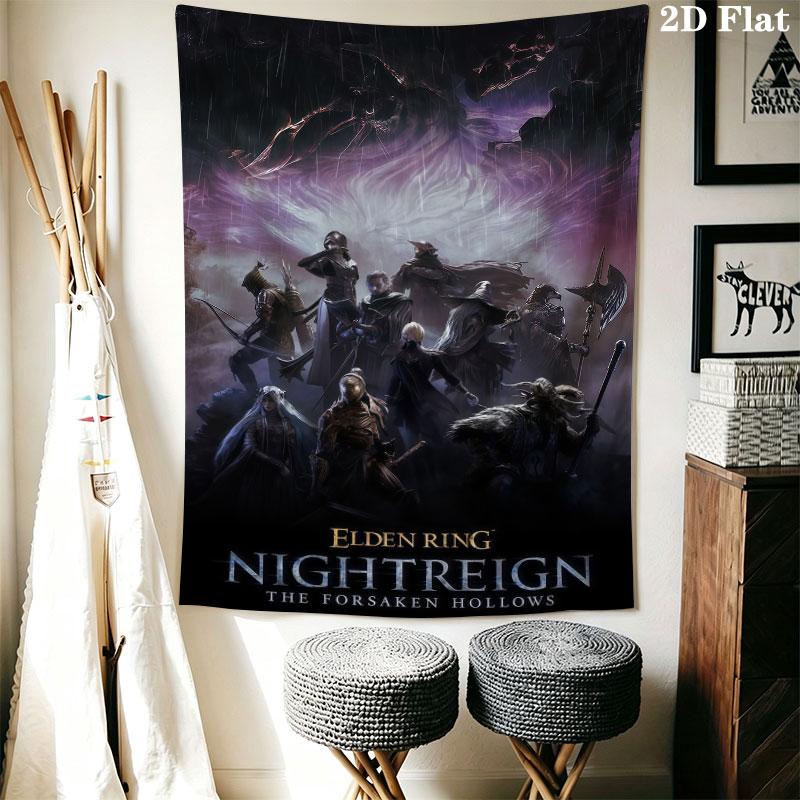 Elden Ring Wall Hanging Printed Fabric Blanket Decorative Tapestries for Bedroom Living Room Home Decor