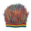 Knitted Beanie with Dangling Yarn Strands Full-Coverage Dread