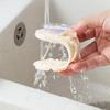 1 Floral suction cup sponge holder - Multifunctional kitchen storage box Suitable for sponges Spoon and spatula With drainage hook Durable