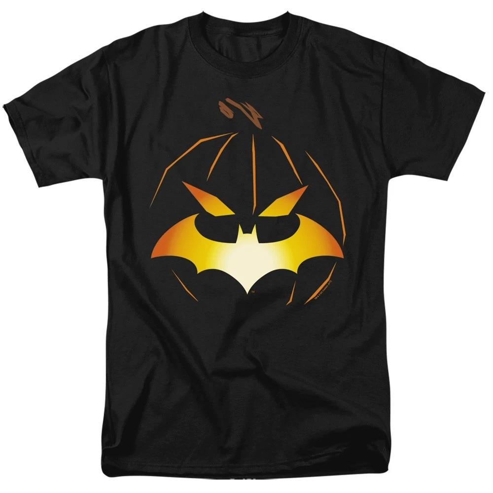 Batman Jack O Bat Halloween Pumpkin Face Men’s T-Shirt S-5XL Licensed Tee 4XL