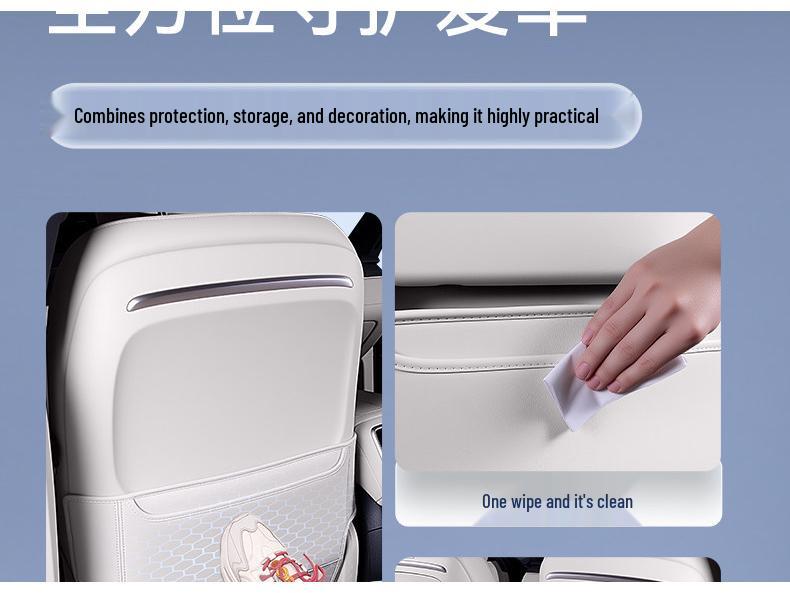 Tapis de protection pour le bas des sièges arrière Hongqi HS6 PHEV - Accessoires d'intérieur pour la protection des sièges arrière.