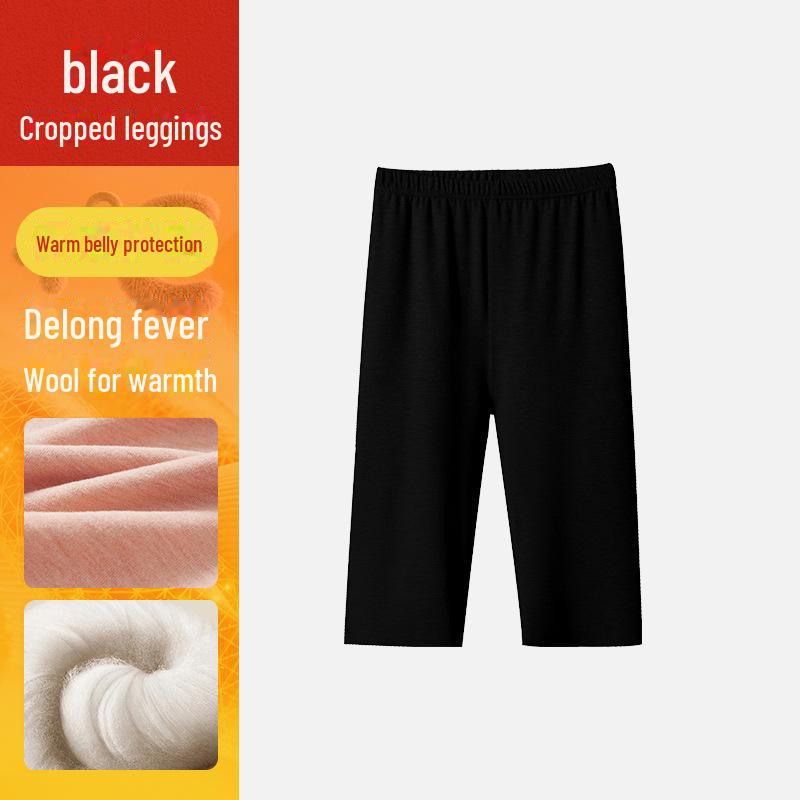 Women's Wool Silk Velvet-Lined Leggings: Seamless, Warm, Autumn/Winter Pants with German Velvet and Heating Technology.