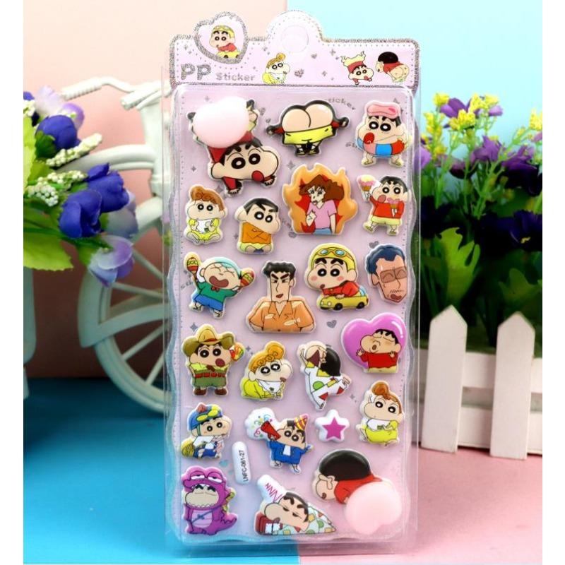 New Thick Soft Cute Butt Pinch Stress Relief Sticker, Crayon Shinchan Three-dimensional Foam Decorative Sticker