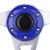 Universal PU Leather Car Racing Steering Wheel Sport F1 JDM Auto Blue+Black