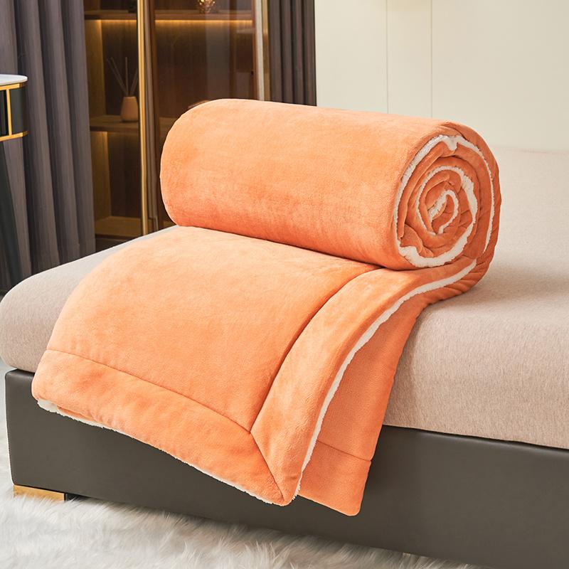 Autumn Winter Warm Fleece Blanket for Bed Queen Size Super Soft Imitation Lambswool Thick Blanket Cozy Plush Couch Throw Blanket