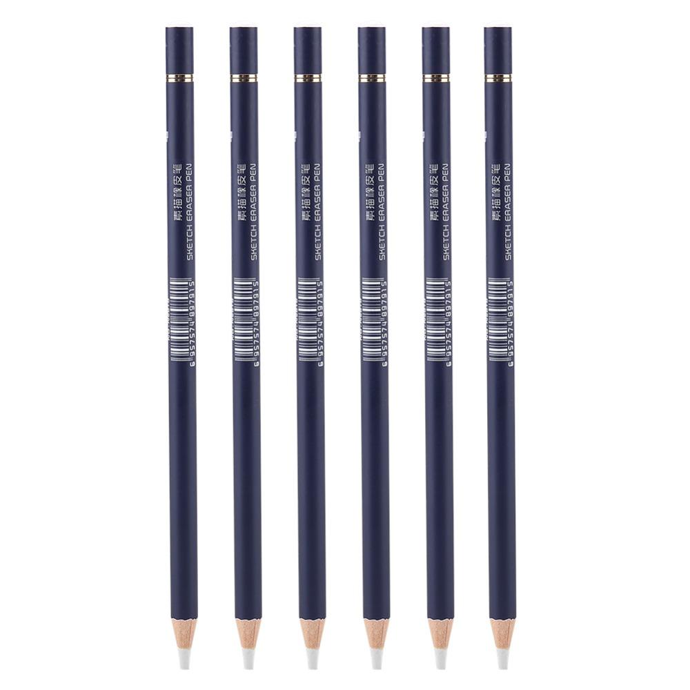 6PCS Matte Erasing Effect Sketch Tortillon Art Precision Eraser Stick Studio Daily Use