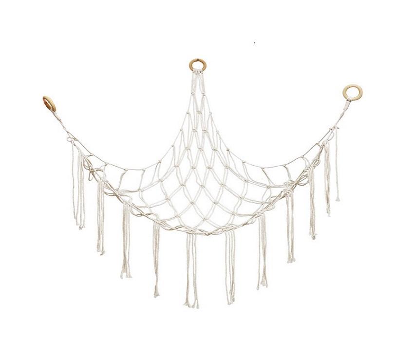 Large-capacity Plush Animal Hammock Net Weaving Bohemian Home Decoration Corner Toy Storage Organizer Plush Toy Hanging Net