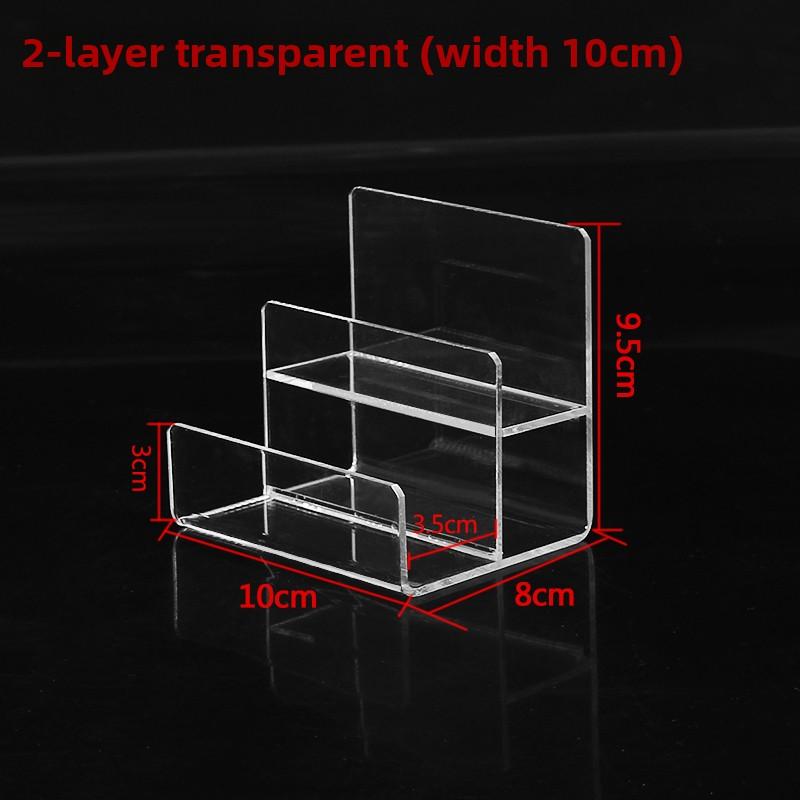 Acrylic Display Stand Multi-layer Step-shaped Wallet Holder Mobile Phone Case Holder Leather Clip Stand Transparent Base