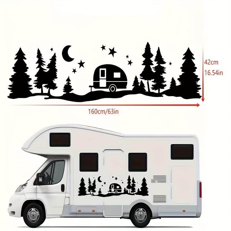 Sternennacht Camping Aufkleber - Selbstklebende Vinyl Autoaufkleber für die Zimmerdekoration