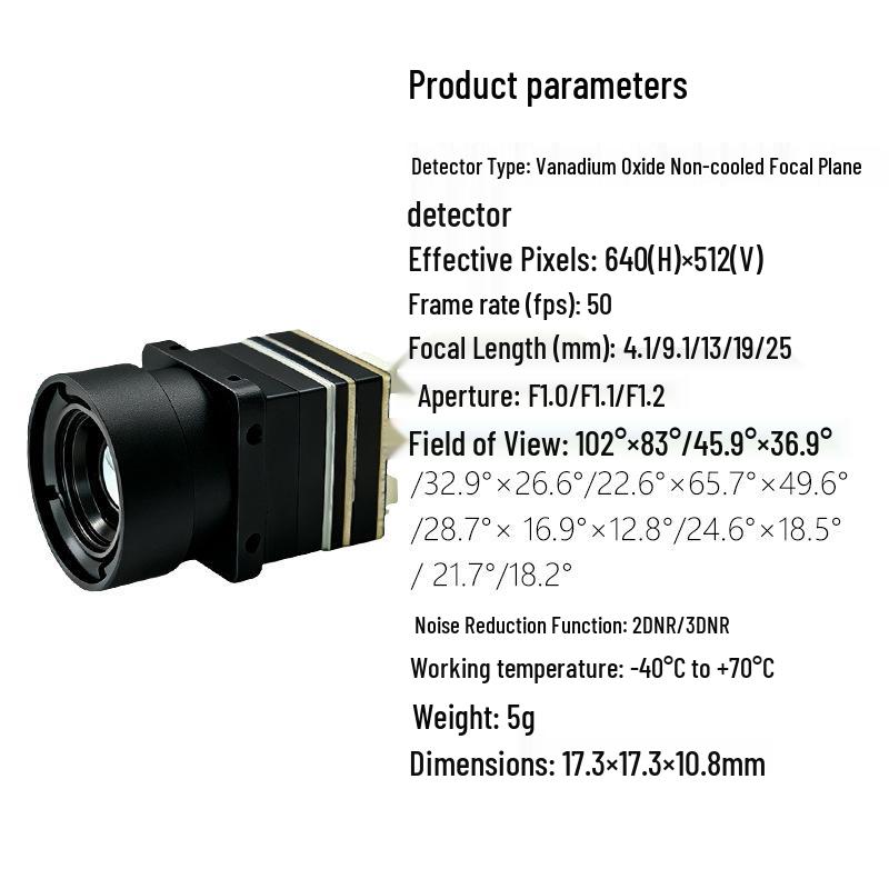 HD FPV Drone Infrared Thermal Imager - Camera Core Module with CVBS