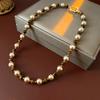 Color-matched Sequin Clasp Necklace, Retro and Luxurious, High-end Style, Sweater Chain, Suitable for Autumn and Winter, Niche Product