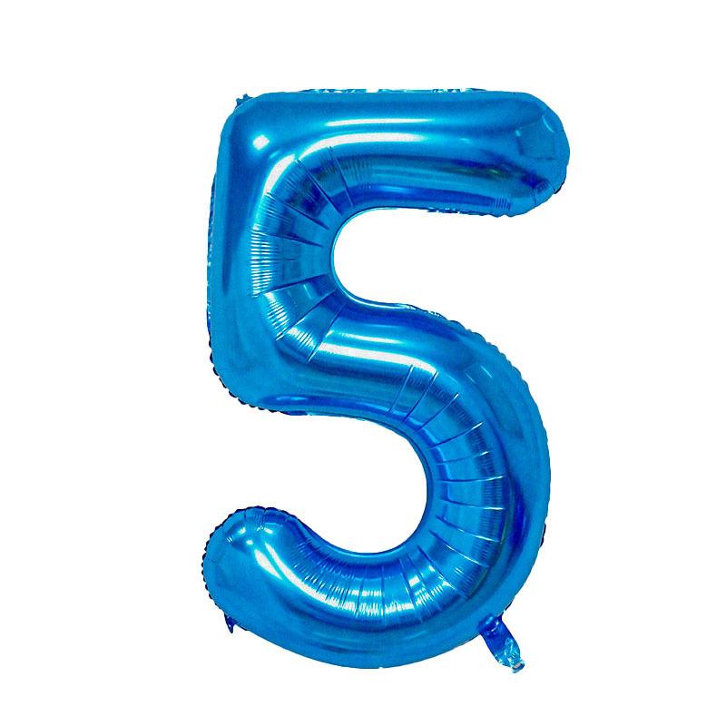 32-Inch Gradient Color Aluminum Foil Number Balloons - US Version